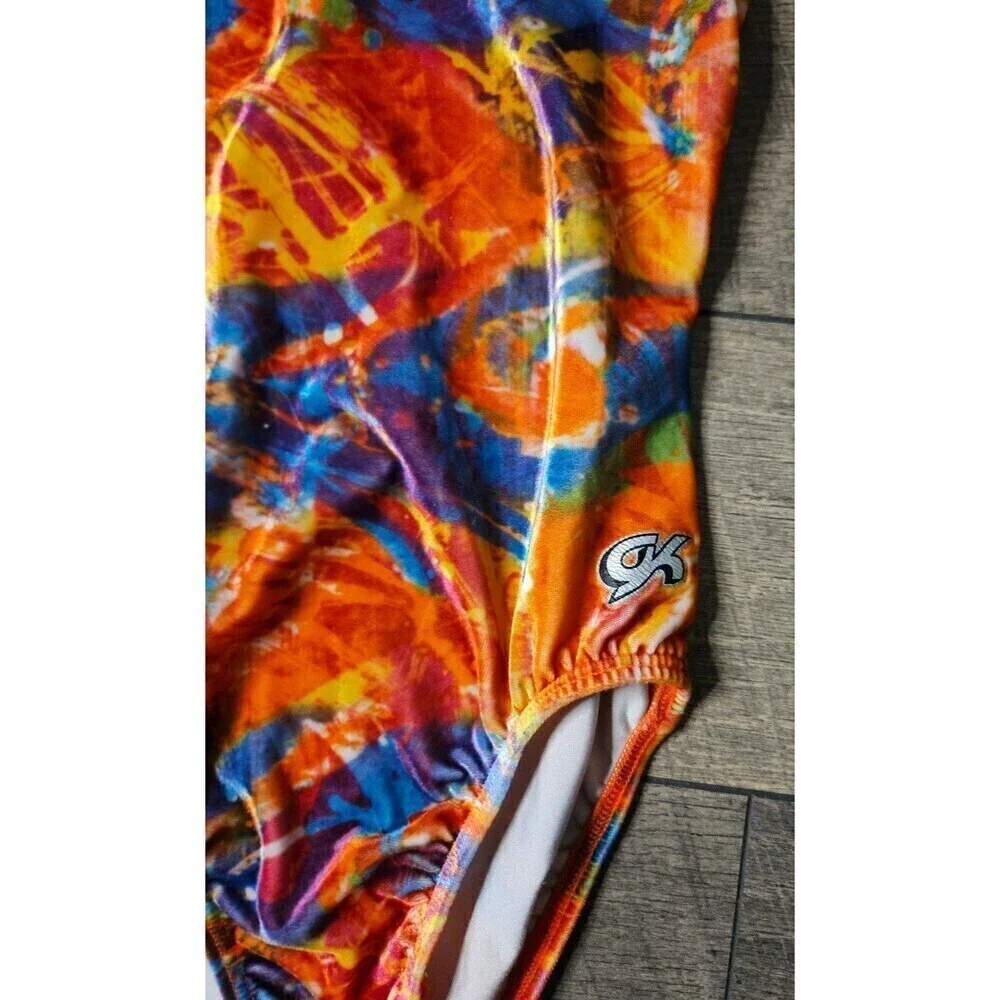 GK Velvet Gymnastics Leotard Grafitti Medium
